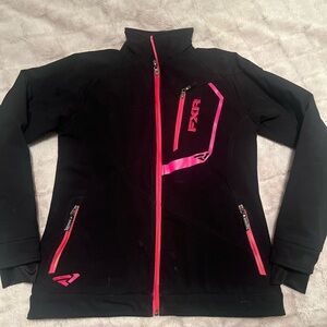 FXR black and pink woman’s softshell jacket